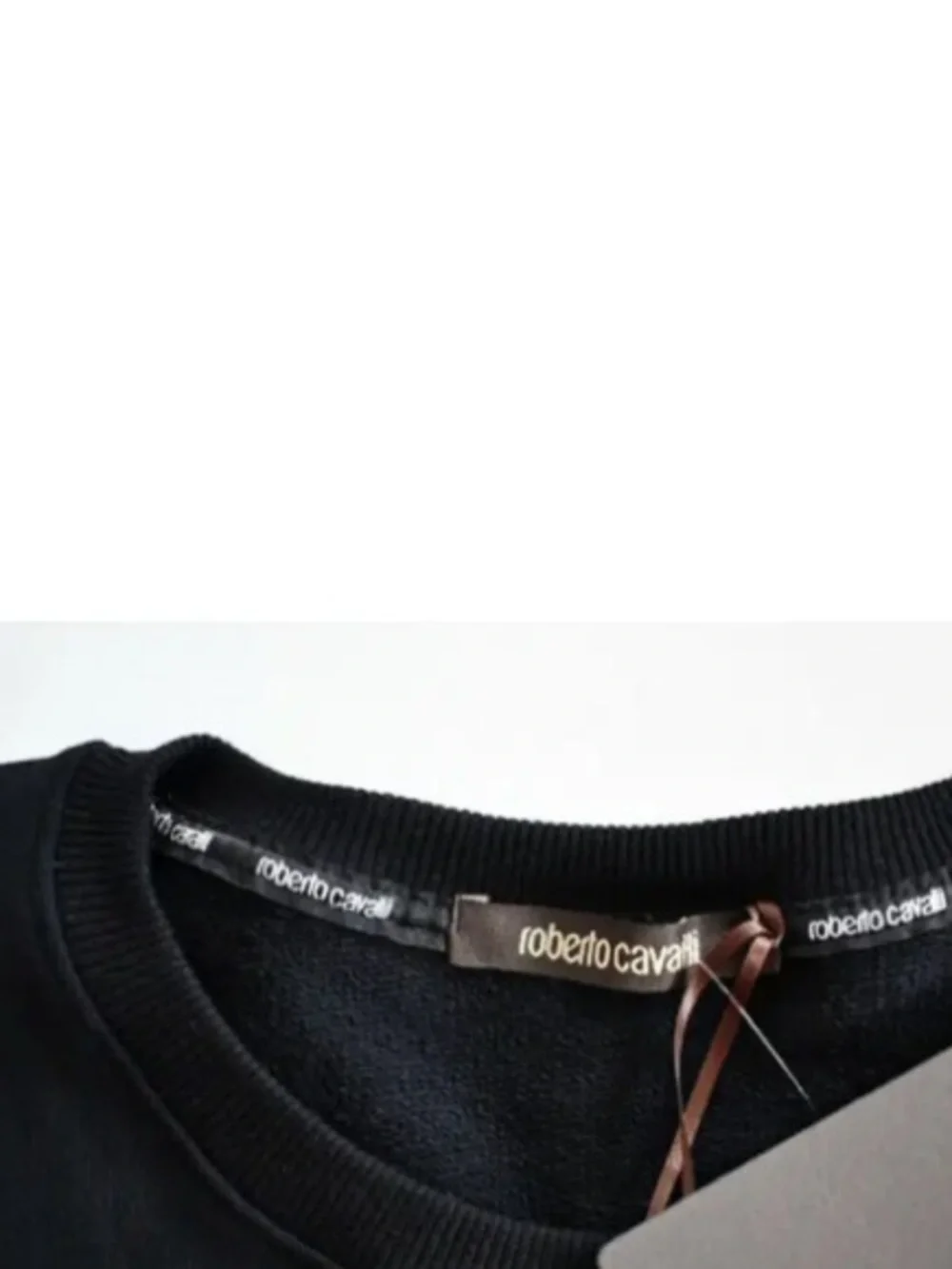 ROBERTO CAVALLI Black CREST DUELING SNAKES SWEATSHIRT Sz M